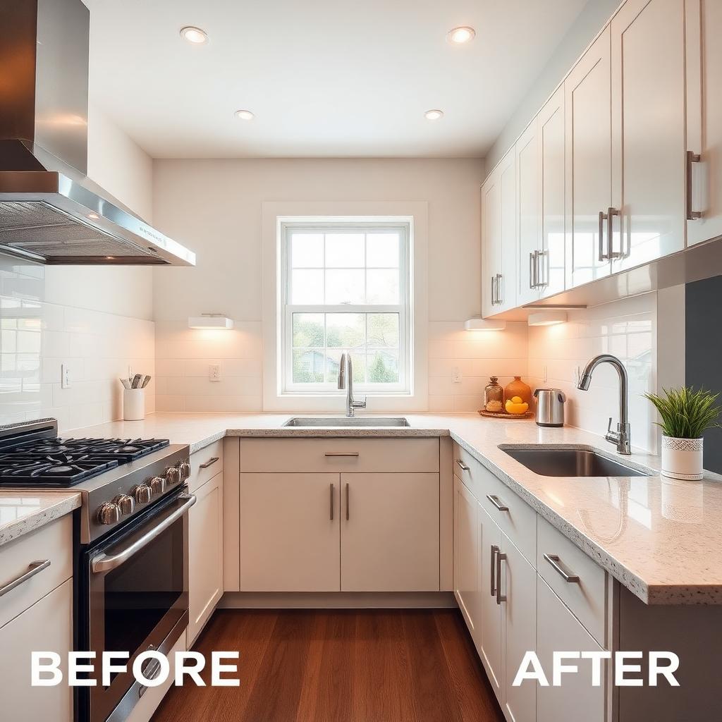 Kitchen after professional cleaning by N8R Maintenance