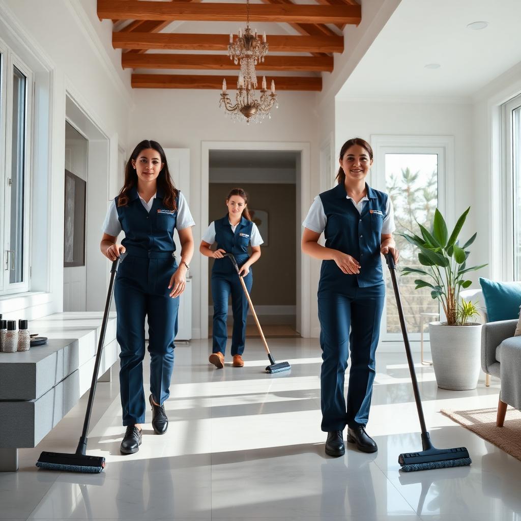 N8R Maintenance team cleaning a modern Canadian home